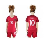 Women Portugal #10 Danny Home Soccer Country Jersey