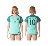 Women Portugal #10 Rui Costa Away Soccer Country Jersey