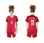 Women Portugal #11 Vieirinha Home Soccer Country Jersey