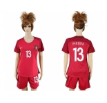 Women Portugal #13 Pereira Home Soccer Country Jersey