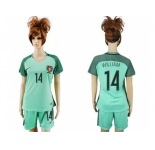 Women Portugal #14 William Away Soccer Country Jersey