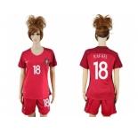 Women Portugal #18 Rafael Home Soccer Country Jersey