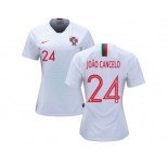 Women Portugal #24 Joao Cancelo Away Soccer Country Jersey