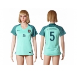Women Portugal #5 F.Coentrao Away Soccer Country Jersey1