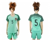 Women Portugal #5 Guerreiro Away Soccer Country Jersey