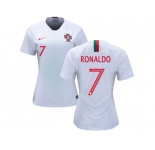 Women Portugal #7 Ronaldo Away Soccer Country Jerseys