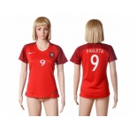 Women Portugal #9 Pauleta Home Soccer Country Jersey