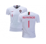 Portugal #1 Rui Patricio Away Kid Soccer Country Jersey