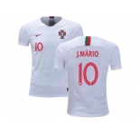 Portugal #10 J.Mario Away Kid Soccer Country Jersey