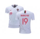 Portugal #19 Mario Rui Away Kid Soccer Country Jersey
