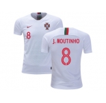 Portugal #8 J.Moutinho Away Kid Soccer Country Jersey