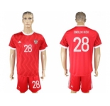 Russia #28 Smolnikov Federation Cup Home Soccer Country Jersey