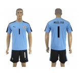 Uruguay #1 Muslera Home Soccer Country Jersey