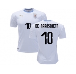 Uruguay #10 De Arrascaeta Away Soccer Country Jersey
