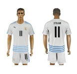 Uruguay #11 Stuani Away Soccer Country Jersey