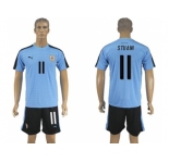 Uruguay #11 Stuani Home Soccer Country Jersey