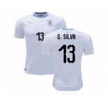 Uruguay #13 G.Silva Away Soccer Country Jersey