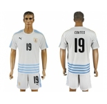 Uruguay #19 Coates Away Soccer Country Jersey
