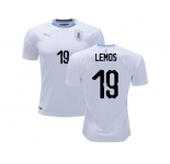 Uruguay #19 Lemos Away Soccer Country Jersey