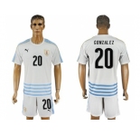Uruguay #20 Gonzalez Away Soccer Country Jersey