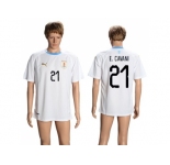 Uruguay #21 E.Cavani Away Soccer Country Jersey