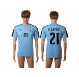 Uruguay #21 E.Cavani Home Soccer Country Jersey1