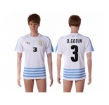 Uruguay #3 D.Godin Away Soccer Country Jersey