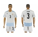 Uruguay #3 Godin Away Soccer Country Jersey