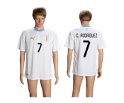 Uruguay #7 C.Rodriguez Away Soccer Country Jersey