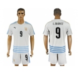 Uruguay #9 L.Suarez Away Soccer Country Jersey