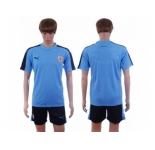 Uruguay Blank Home Soccer Country Jersey
