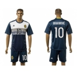 Sweden #10 Ibrahimovic Away Soccer Country Jersey1