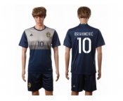 Sweden #10 Ibrahimovic Away Soccer Country Jersey