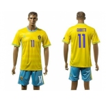 Sweden #11 Guidetti Home Soccer Country Jersey1