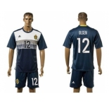 Sweden #12 Olsen Away Soccer Country Jersey