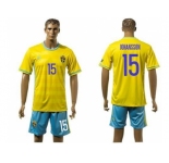 Sweden #15 Johansson Away Soccer Country Jersey1