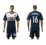 Sweden #16 Svensson Away Soccer Country Jersey