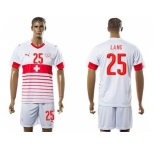 Switzerland #25 Lang Away Soccer Country Jersey