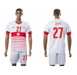 Switzerland #27 Zuffi Away Soccer Country Jersey