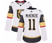 Women Adidas Vegas Golden Knights #11 Curtis McKenzie Authentic White Away NHL Jersey