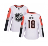 Women Adidas Vegas Golden Knights #18 James Neal Authentic White 2018 All-Star Pacific Division NHL Jersey
