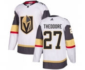 Women Adidas Vegas Golden Knights #27 Shea Theodore Authentic White Away NHL Jersey