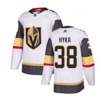 Women Adidas Vegas Golden Knights #38 Tomas Hyka Authentic White Away NHL Jersey