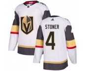 Women Adidas Vegas Golden Knights #4 Clayton Stoner Authentic White Away NHL Jersey