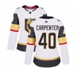 Women Adidas Vegas Golden Knights #40 Ryan Carpenter Authentic White Away NHL Jersey