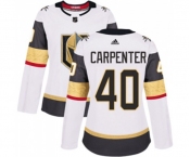 Women Adidas Vegas Golden Knights #40 Ryan Carpenter Authentic White Away NHL Jersey