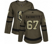 Women Adidas Vegas Golden Knights #67 Max Pacioretty Authentic Green Salute to Service NHL Jersey