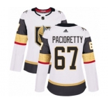 Women Adidas Vegas Golden Knights #67 Max Pacioretty Authentic White Away NHL Jersey