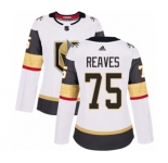 Women Adidas Vegas Golden Knights #75 Ryan Reaves Authentic White Away NHL Jersey