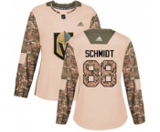 Women Adidas Vegas Golden Knights #88 Nate Schmidt Authentic Camo Veterans Day Practice NHL Jersey
